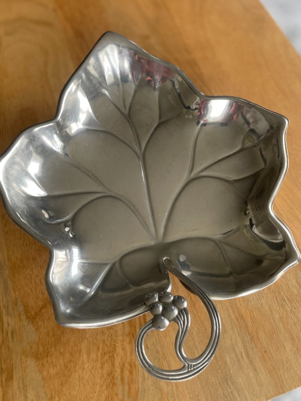 Silver Plated Leaf Dish